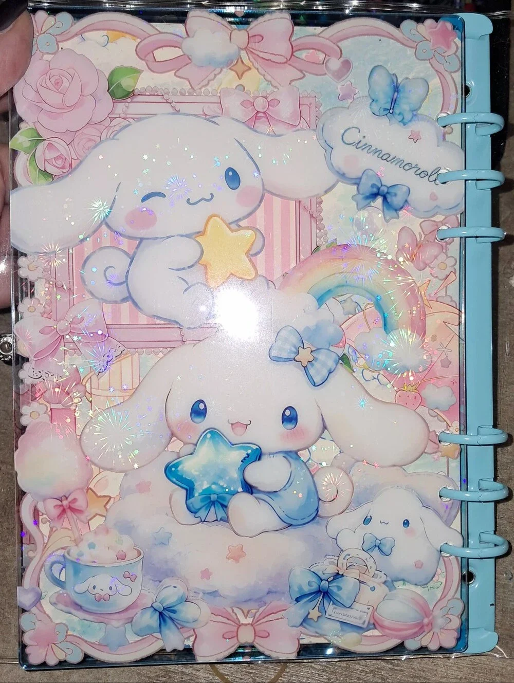 New! Cinnamoroll A5 Shaker Notebook With Paper And Protective Cover